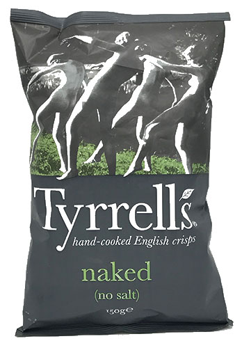 Tyrrell's hand-cooked English crips naked (no salt)