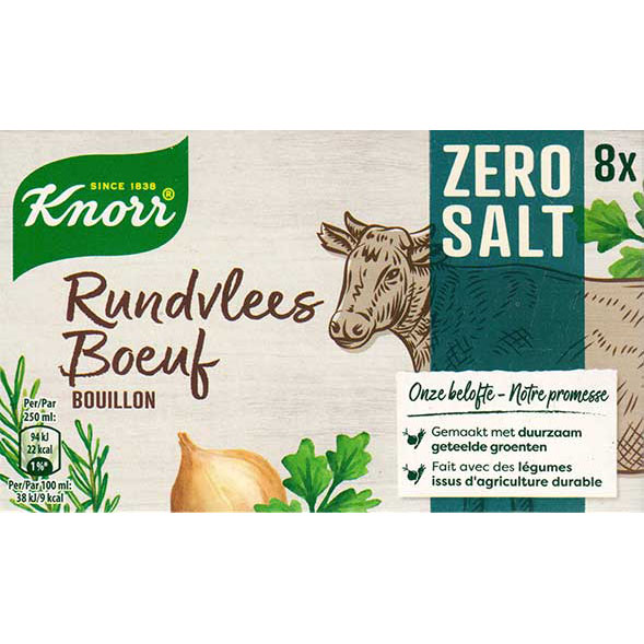 Knorr Rundvlees Bouillon Zero Salt
